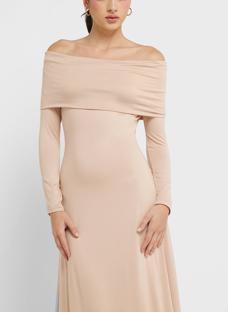 Ginger Off Shoulder Knitted Maxi Dress  - Image 3