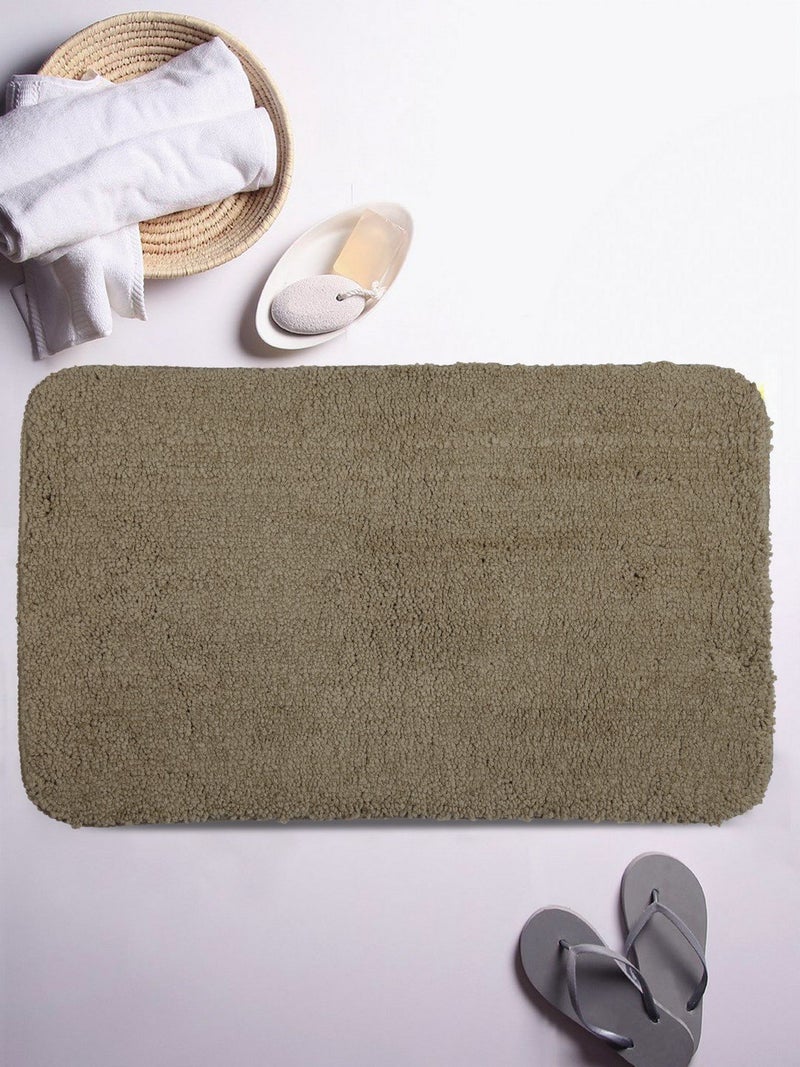 Lushomes Bathroom Mat 1800 GSM Floor Mat with High Pile Microfiber mat for Bathroom Floor with Anti Skid Backing 19 x 30 Inch Single Pc Beige - Image 1