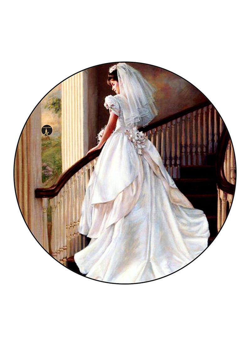 RKN Vintage Art Printed Fridge Magnet Round  Multicolour - Image 1