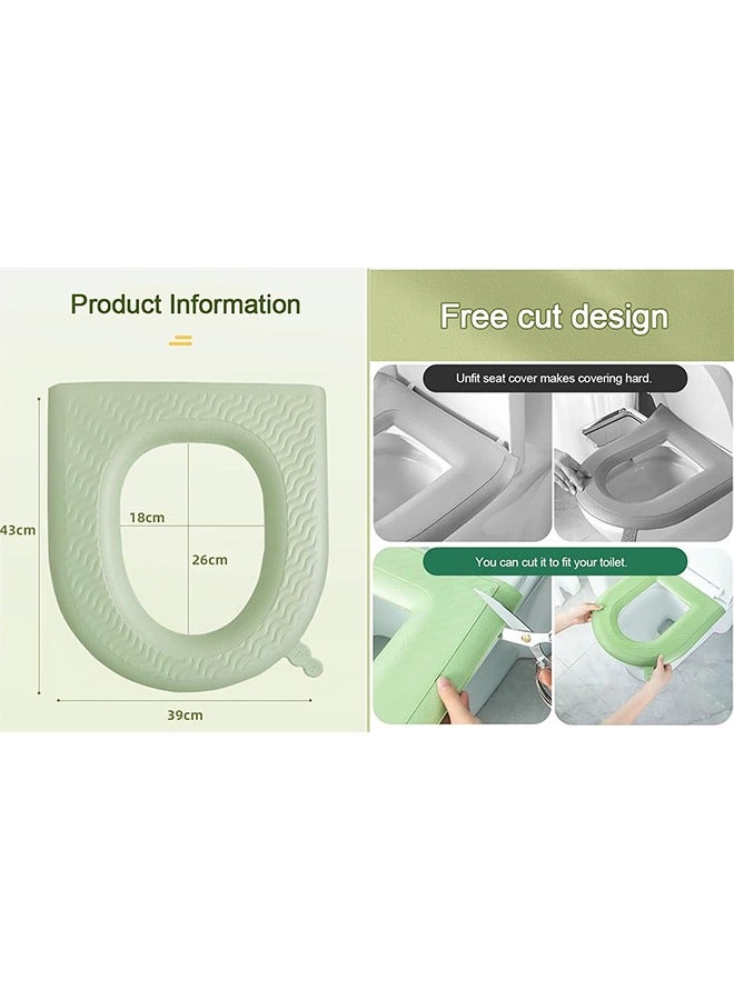 1 مقعد المرحاض وسادة ، 2024 ترقية ماء مقعد المرحاض الأعلى وسادة عالمية مريحة ماء مقعد المرحاض وسادة ، رغوة سميكة إيفا مقعد المرحاض وسادة الحمام ، الفصول الأربعة الخضراء - Image 2