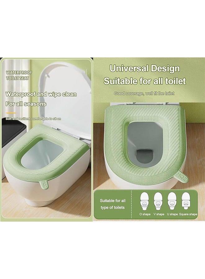 1 مقعد المرحاض وسادة ، 2024 ترقية ماء مقعد المرحاض الأعلى وسادة عالمية مريحة ماء مقعد المرحاض وسادة ، رغوة سميكة إيفا مقعد المرحاض وسادة الحمام ، الفصول الأربعة الخضراء - Image 4