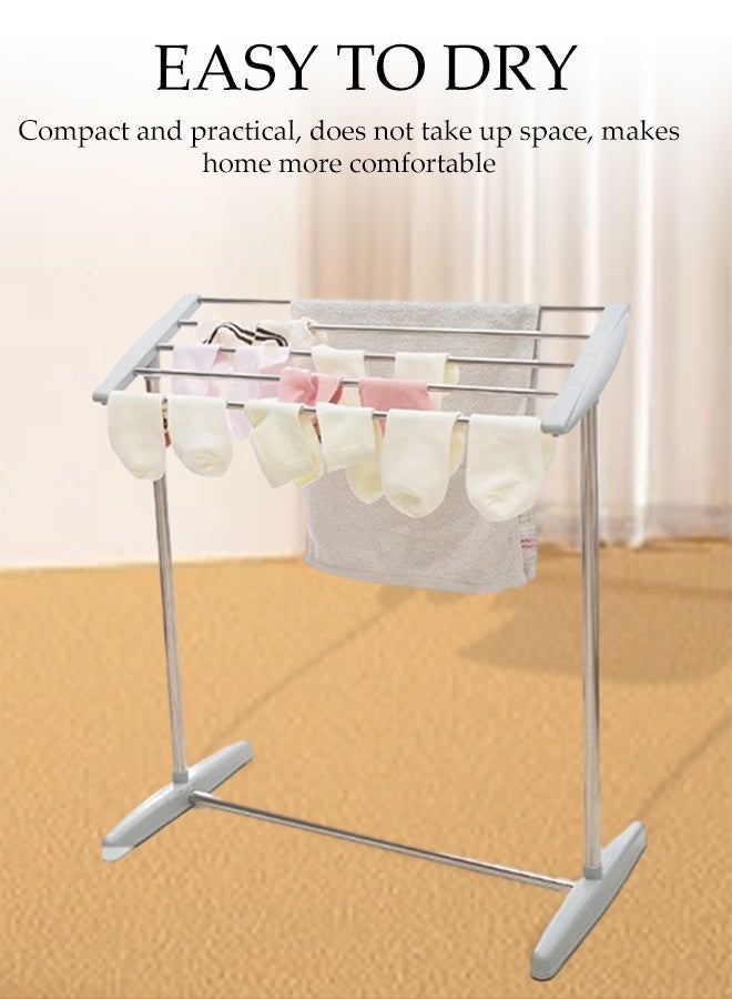 DUNISO Floor Standing Towel Holder,Sturdy and Durable,Stainless Steel Clothes Drying rack ,Garment Laundry Racks for Indoor Outdoor Use - Image 4