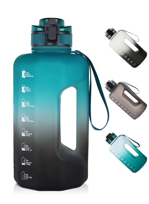 2.2 Litre Water Bottle with Handle Leakproof BPA Free Big Daily Drinks Jug with Motivational Time Marker for Sport Outdoor