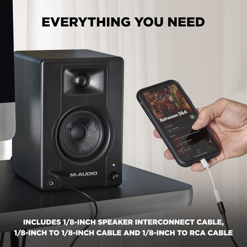 M-AUDIO BX3 Pair 3.5" Studio Monitors, HD PC Speakers for Recording and Multimedia with Music Production Software - Image 5