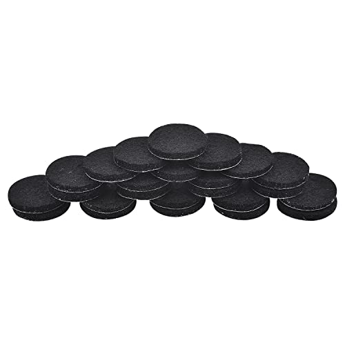 Now & Zen Self Adhesive Round Furniture Felt Pads for Hard Surfaces - Non-Scratch Heavy Duty Furniture Leg Guards (28 MM - Pack of 24, Black) - Image 2