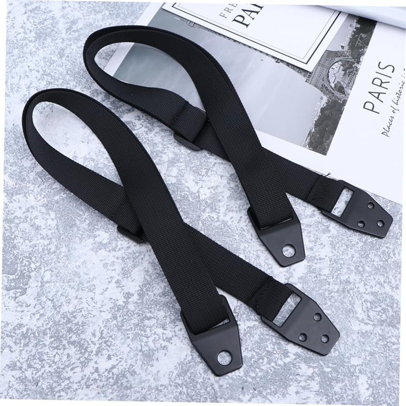 قطعتان من أحزمة الأمان السوداء المضادة للانقلاب للتلفزيون، مراسي الأثاث لتأمين المنزل ضد مخاطر الأطفال - Image 5