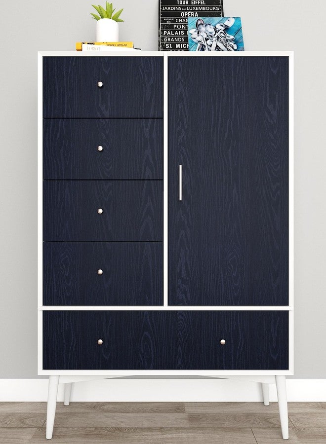 Decotalk Wood Contact Paper 17.7"x200" Navy Wood Grain Contact Paper Peel and Stick Navy Wallpaper for Bedroom Removable Wallpaper Wood Countertop Vinyl Wrap Wood Look ContactPaper - Image 3