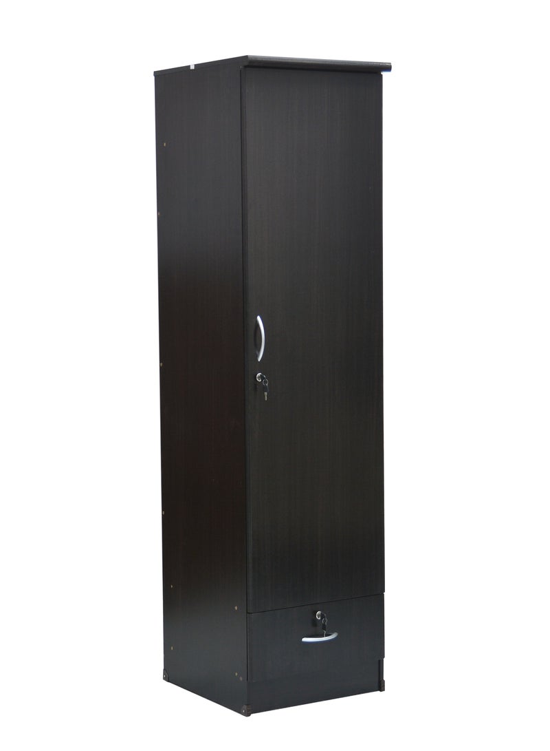 Multi home furniture Best 1 Door Wooden Wardrobe Cabinet Cupboard Engineered Wood Perfect Modern Stylish Heavy Duty Color Wenge MH611-P - Image 1