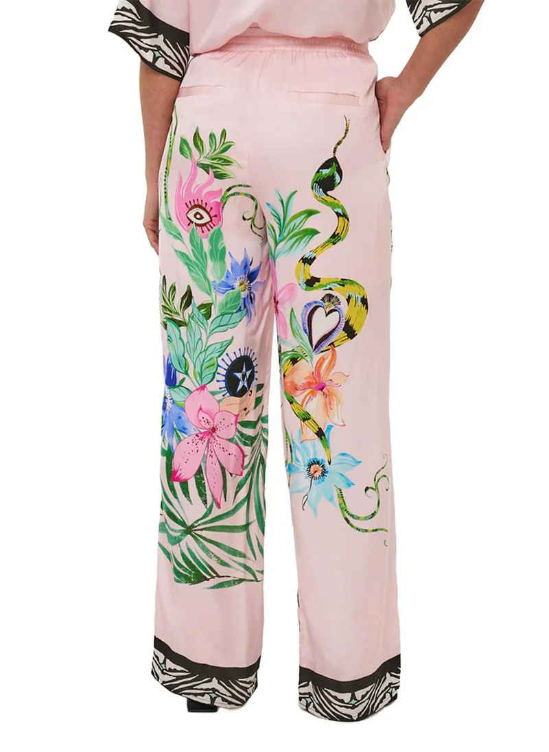 Esqualo Pink Esqualo Trousers Wide Mystic for Women | Best Price UAE