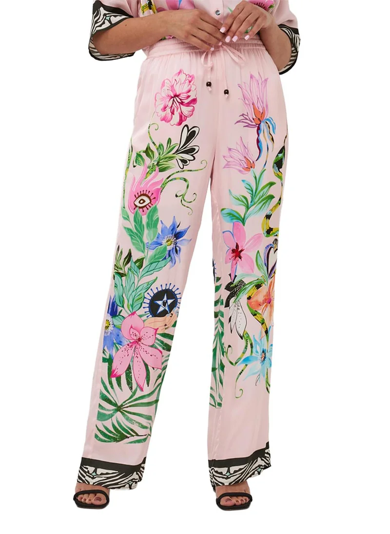 Esqualo Pink Esqualo Trousers Wide Mystic for Women | Best Price UAE
