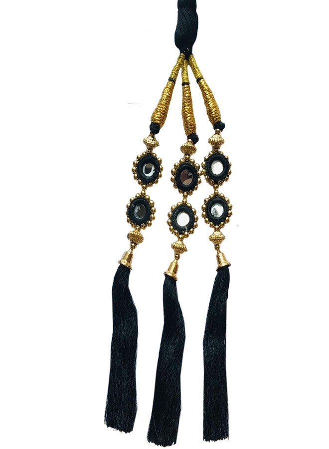 Arooman™ Punjabi Parandi Paranda Choti Braid/Tassles Hair, Hair Extensions for Girls and Women Pack of 1, Color-Black - Image 3