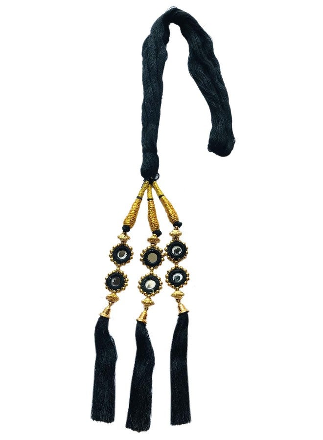 Arooman™ Punjabi Parandi Paranda Choti Braid/Tassles Hair, Hair Extensions for Girls and Women Pack of 1, Color-Black - Image 1