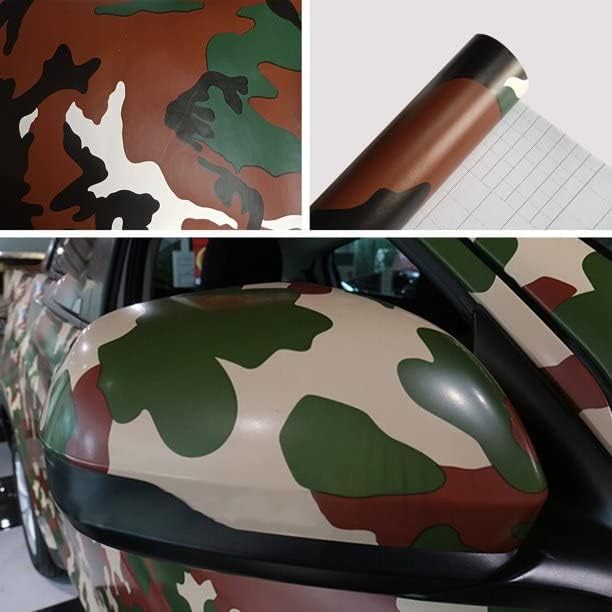 HOMSUN Car Wrap Vinyl Vehicle Self Adhesive Vinyl DIY Decal Camouflage Adhesive PVC Vinyl Film Waterproof Decorative Wrap Sticker Wrapping (Army, 12 X 36 Inch) - Image 2