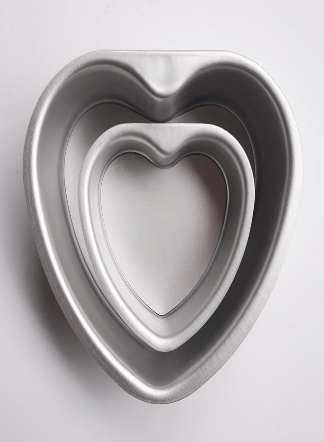 LoveDeal 2Pcs Heart Shaped Cake Pans 4 Inch and 6 Inch with Removable Bottom, Small Baking Pans, Heart Shape Cake Molds, Cheesecake Pans for Brownies, Oven Baking - Aluminum - Image 5