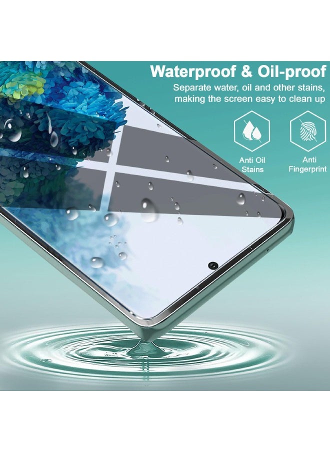 جلاس - واقي شاشة للخصوصية Samsung Galaxy A55 مع واقي عدسة الكاميرا، ودعم فتح بصمة الإصبع، حساس للمس، واقي شاشة مضاد للخدش بقوة 9H خالٍ من الفقاعات لهاتف Samsung A55 5G (2+2 حزمة) - Image 1
