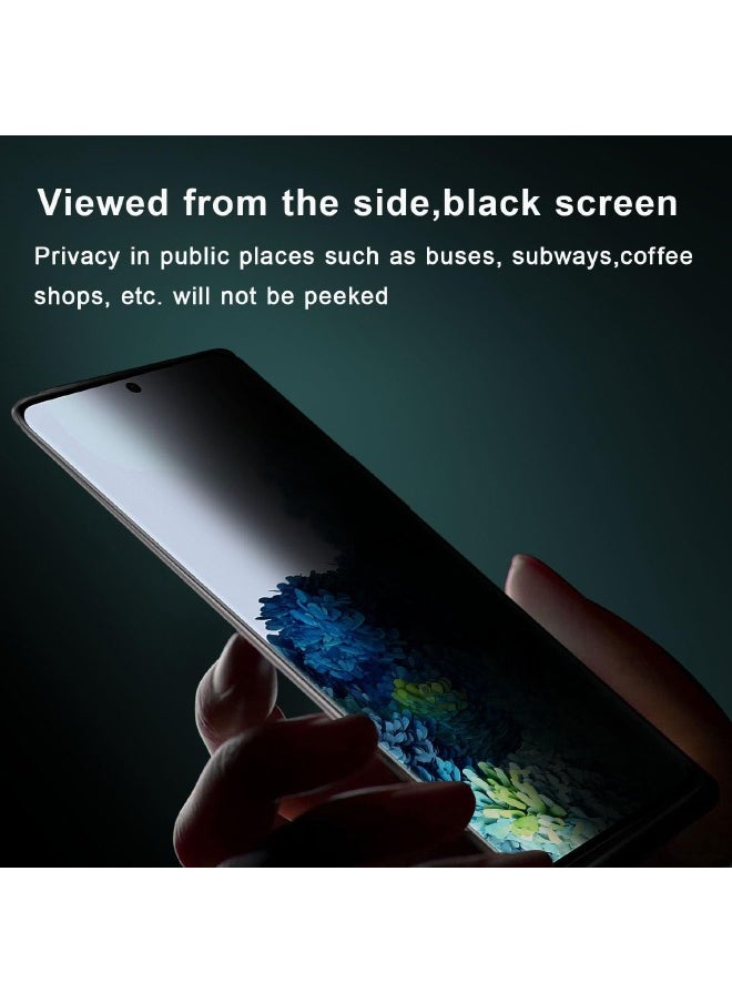 جلاس - واقي شاشة للخصوصية Samsung Galaxy A55 مع واقي عدسة الكاميرا، ودعم فتح بصمة الإصبع، حساس للمس، واقي شاشة مضاد للخدش بقوة 9H خالٍ من الفقاعات لهاتف Samsung A55 5G (2+2 حزمة) - Image 1
