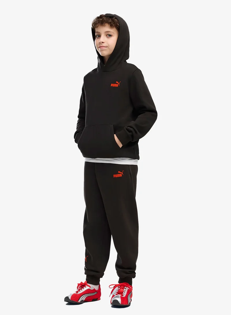 Puma PUMA Black Youth Essential Logo Lab Back Graphic Hoodie  | Best Price UAE