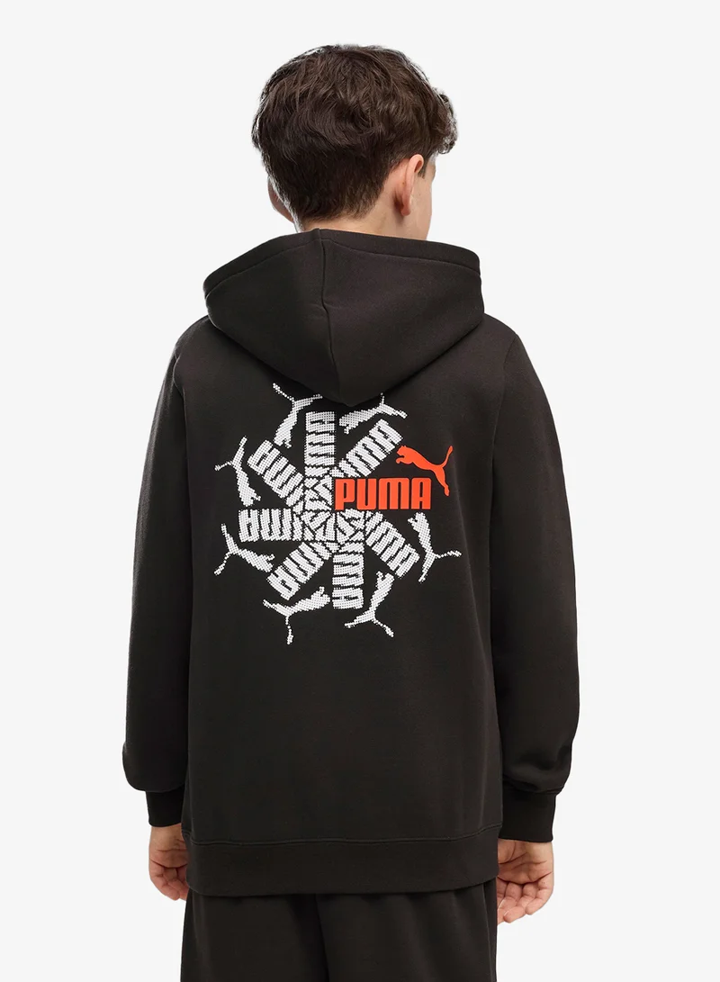 PUMA Youth Essential Logo Lab Back Graphic Hoodie