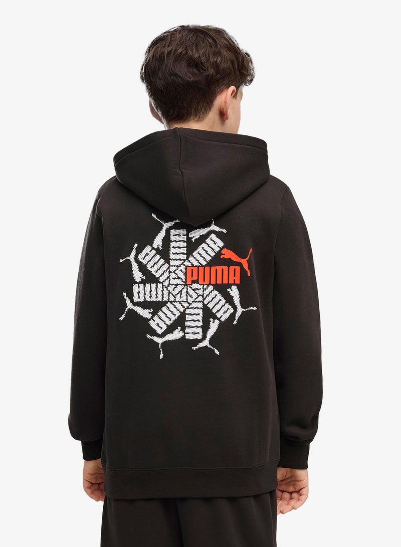 PUMA Youth Essential Logo Lab Back Graphic Hoodie - Image 2