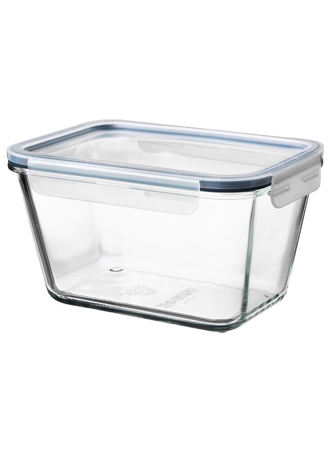 erorex Food container with lid, rectangular glass/plastic, 1.8 l - Image 1