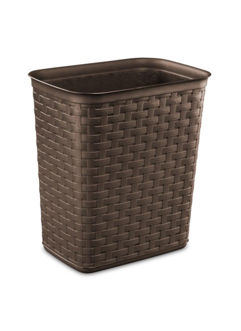 STERILITE Wastebaskt Weave Espresso 8 in W 1258 in H Plain