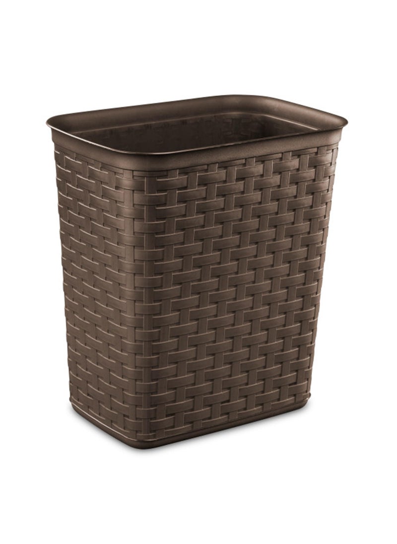 Sterilite STERILITE Wastebaskt Weave Espresso 8 in W 1258 in H Plain 