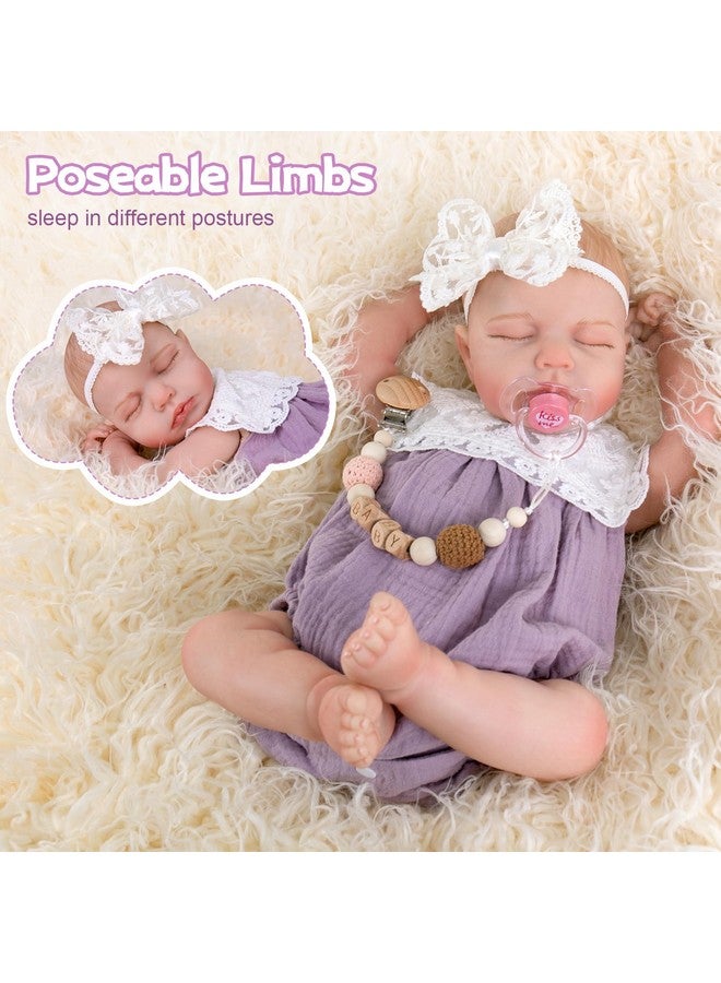 Aori Realistic Reborn Baby Doll 20" Lifelike Sleeping Newborn Girl with Poseable Limbs, Weighted Body, Feeding Set - Collectible Gift for New Moms, Grandparents, Kids 3+ - Image 3