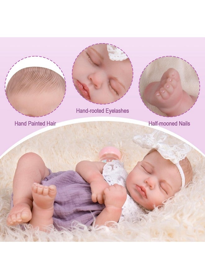 Aori Realistic Reborn Baby Doll 20" Lifelike Sleeping Newborn Girl with Poseable Limbs, Weighted Body, Feeding Set - Collectible Gift for New Moms, Grandparents, Kids 3+ - Image 4