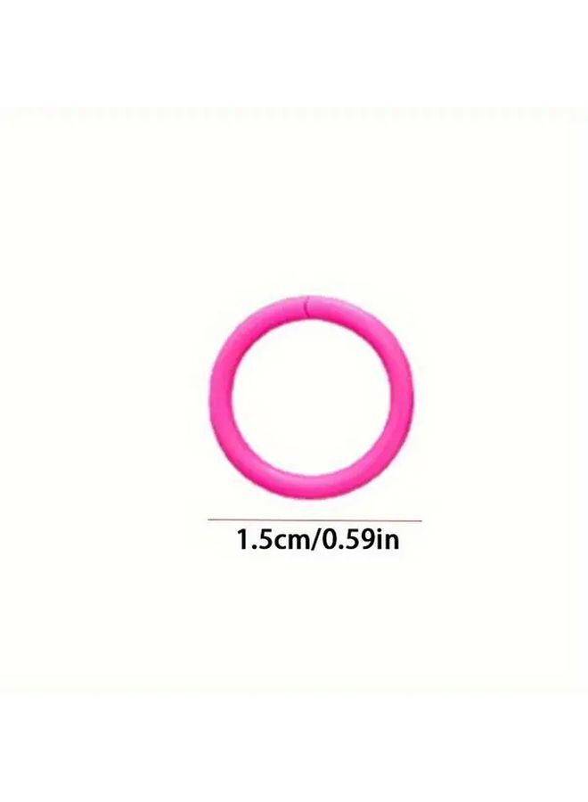 50 Pcs Random Color Plastic Binder Rings Durable for Organizing Documents Office Supplies - Image 4
