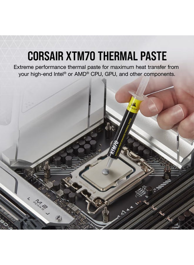 CORSAIR XTM70 Extreme Performance Thermal Paste Enables Maximum Heat Transfer From Your High-end Processor And Components So They Can Stay Reliably Cool White - Image 2