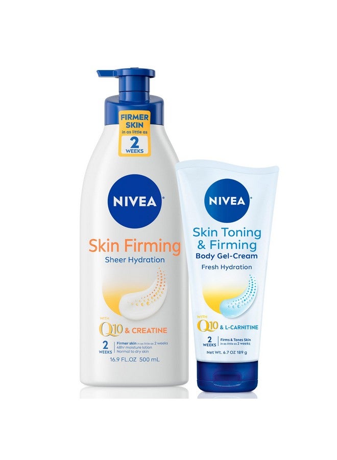 NIVEA Skin Firming Variety Pack with 16.9 Fl Oz Body Lotion and 6.7 Oz Gel-Cream - Image 1