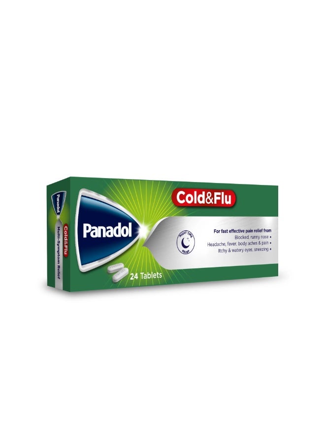 PANADOL GREEN COLD AND FLU TAB 24S