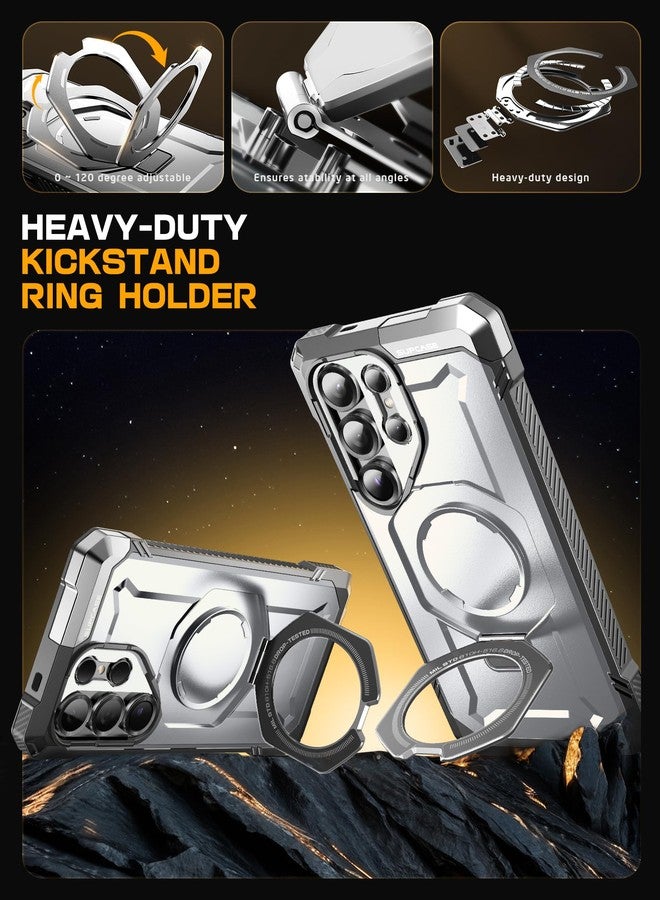 SUPCASE Magnetic Cover for Samsung Galaxy S25 Ultra with Stand, [Supports S Pen] [MagSafe Compatible] [Military Grade Protection] Durable Anti-Drop Case for S25 Ultra (White) - Image 5