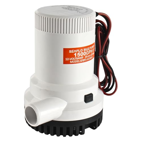 SEAFLO 01 Series 1500 GPH Bilge Pump – 12V, 1-1/8" Outlet, Marine Submersible Pump with Anti-Airlock Protection, CE & Rohs Certified, 4-Year Warranty | Reliable for Boats and Marine Applications - Image 1