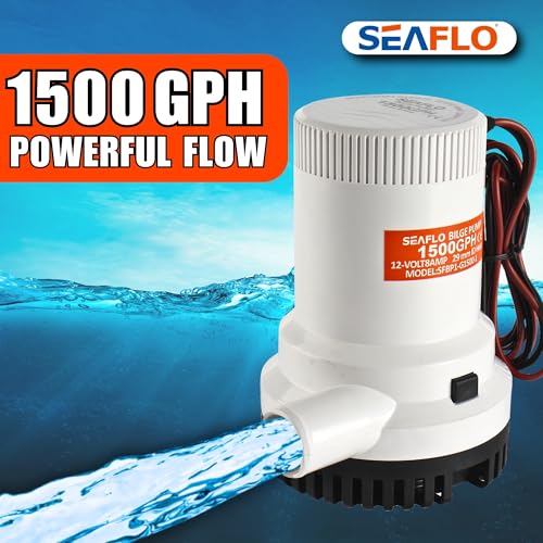 SEAFLO 01 Series 1500 GPH Bilge Pump – 12V, 1-1/8" Outlet, Marine Submersible Pump with Anti-Airlock Protection, CE & Rohs Certified, 4-Year Warranty | Reliable for Boats and Marine Applications - Image 3