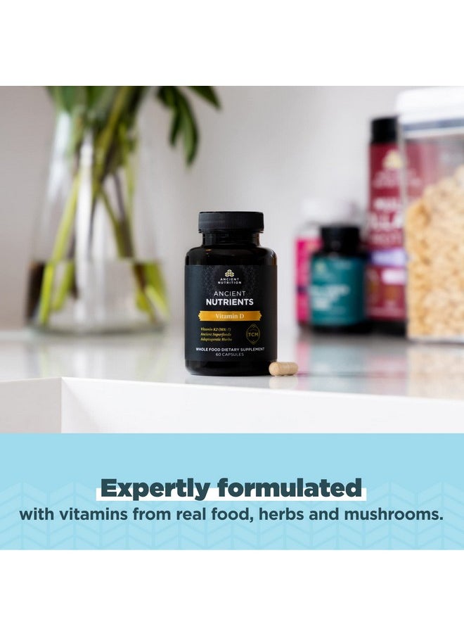 Ancient Nutrition - Vitamin D Supplement 5000 Iu Vitamin D For Immune Support Made From Bone Broth And Mushroom Extract Supports Healthy Inflammation Paleo And Keto Friendly 60 Capsules - Image 1