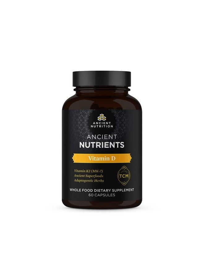 Ancient Nutrition - Vitamin D Supplement 5000 Iu Vitamin D For Immune Support Made From Bone Broth And Mushroom Extract Supports Healthy Inflammation Paleo And Keto Friendly 60 Capsules - Image 1