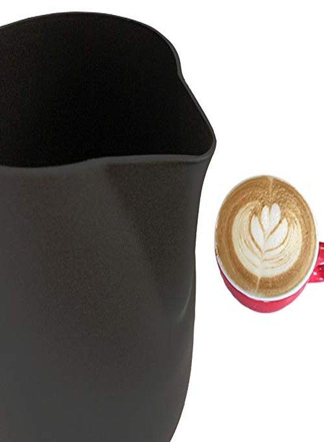 Chef Prosentials Espresso Milk Frothing Pitcher, 12 oz 20 oz, Stainless Steel Milk Jug Milk Frother Cup, Inner and outer coating, For Latte Art Coffee Machine Tool Steaming Pitcher(12 oz, Black) - Image 3