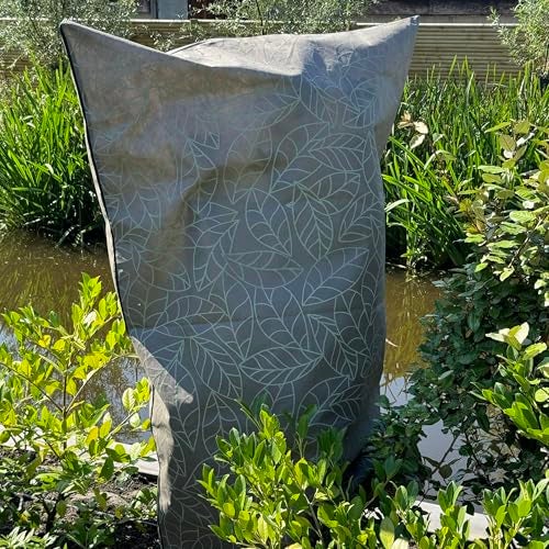 UB-STORE Plant Covers Freeze Protection 47"x71" in 2 Pack | Brown Winter Frost Blankets for Outdoor Plants | Reusable Garden Cover Bags with Zipper Drawstring | Cold Weather Shrub Protection Cloth - Image 2