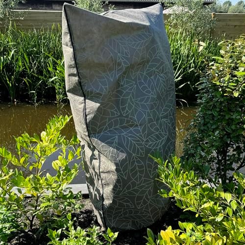 UB-STORE Plant Covers Freeze Protection 47"x71" in 2 Pack | Brown Winter Frost Blankets for Outdoor Plants | Reusable Garden Cover Bags with Zipper Drawstring | Cold Weather Shrub Protection Cloth - Image 4