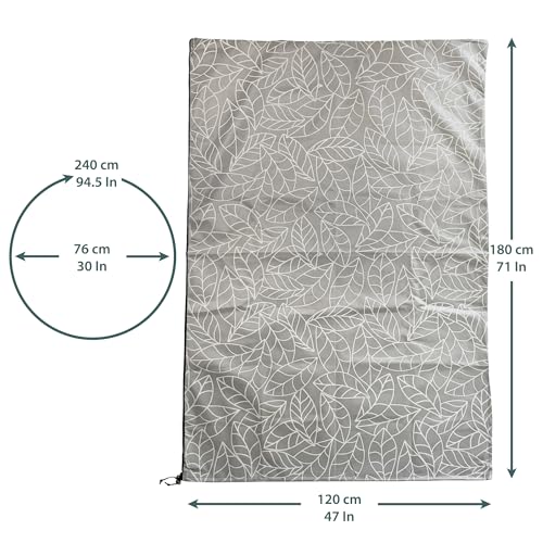 UB-STORE Plant Covers Freeze Protection 47"x71" in 2 Pack | Brown Winter Frost Blankets for Outdoor Plants | Reusable Garden Cover Bags with Zipper Drawstring | Cold Weather Shrub Protection Cloth - Image 3