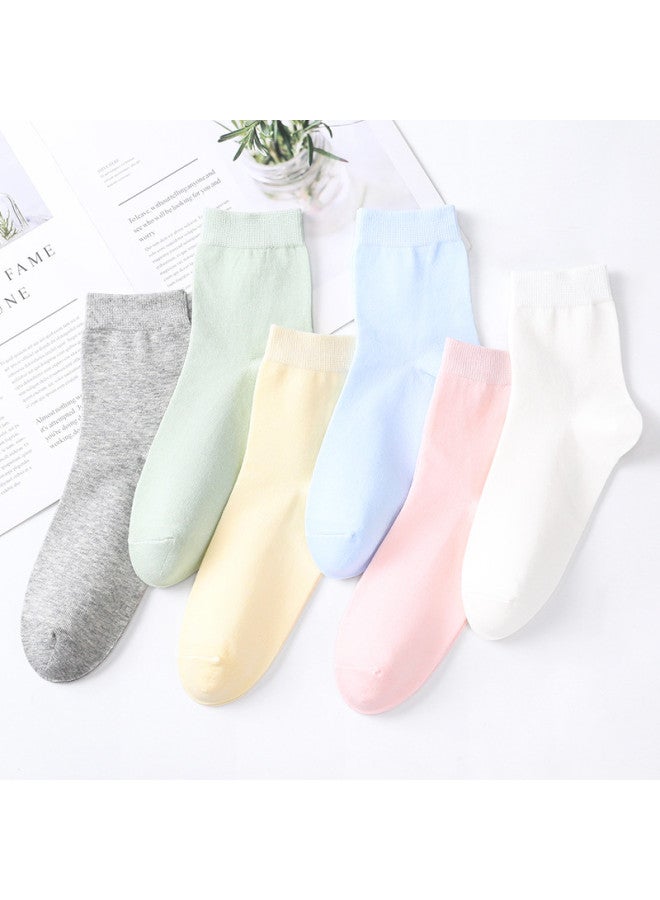 LANG SHA Langsha Women's Socks, Pure Cotton, Mid-calf, Spring And Summer, Black Long Socks, Ladies' Socks, Casual All-cotton Socks, Gift Box Set - Image 2