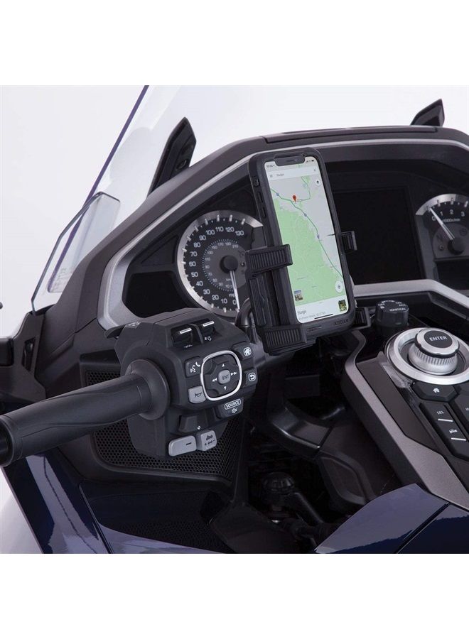 Ciro Goldstrike Smartphone Holder with Black Left Side Accessory Mount for Gold Wing - Image 1