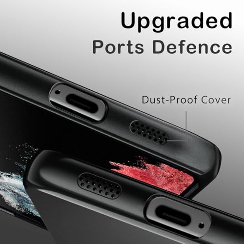 DIZORO Samsung A16 Case, Compatible with Mag Safe Back Cover, Matte Luxury Metallic Luster Flexible TPU Wireless Charging Shockproof Case with Camera Protector (Black) - Image 4