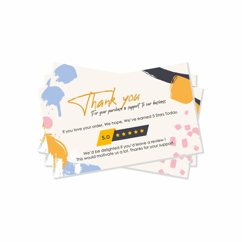 ESCAPER Elegant Thank You Cards for Business - Set of 500 Cards (3.5 x 2 inches) for Returns, Ratings, Gifts, and Business Reviews - Show Your Appreciation in Style. - Image 1