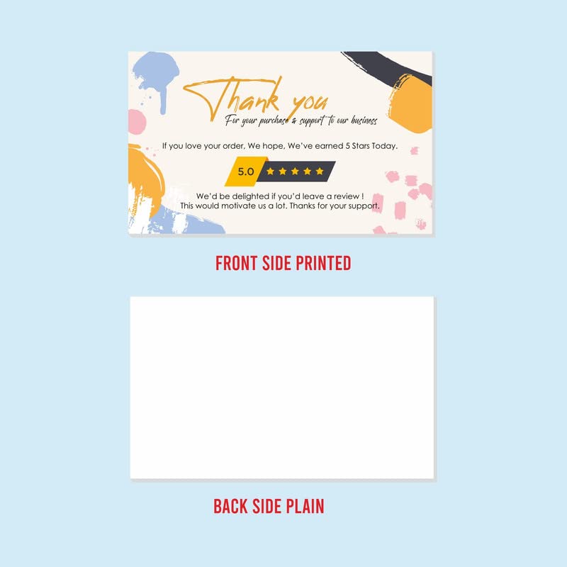 ESCAPER Elegant Thank You Cards for Business - Set of 500 Cards (3.5 x 2 inches) for Returns, Ratings, Gifts, and Business Reviews - Show Your Appreciation in Style. - Image 2