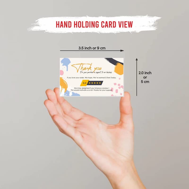 ESCAPER Elegant Thank You Cards for Business - Set of 500 Cards (3.5 x 2 inches) for Returns, Ratings, Gifts, and Business Reviews - Show Your Appreciation in Style. - Image 5