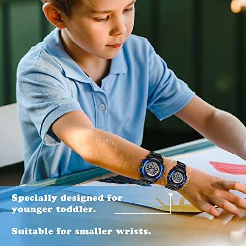 A ALPS Kids Watch,Boys Watch for 3-15 Year Old Boys,Digital Sport Outdoor Multifunctional Chronograph LED 50 M Waterproof Alarm Calendar Analog Watch for Children with Silicone Band,Kids Gift - Image 2