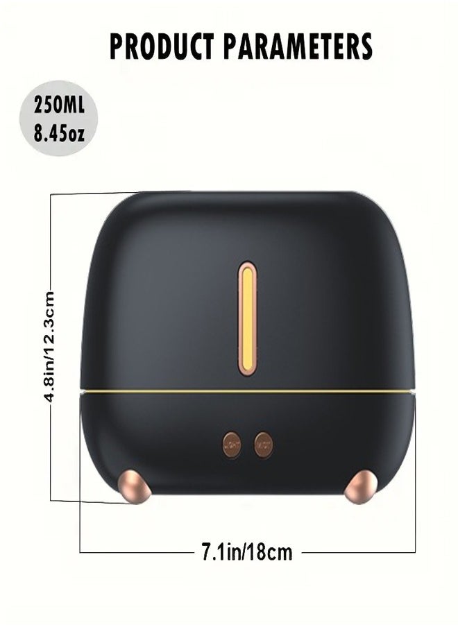 ZCM-HAPPY - Colourful Flame Humidifier with Night Lights-Aroma Diffuser, Air Purifier and Essential Oil Machine 180 ML - Image 1