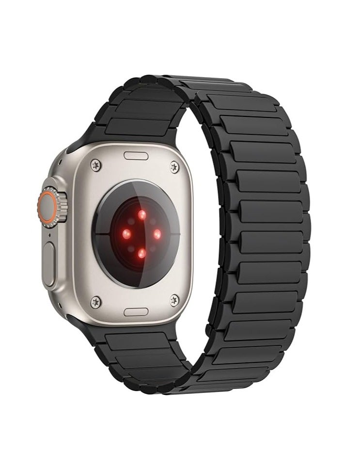 MOCOM Magnetic Sports Band for Apple Watch Ultra 2, Ultra, Series 9/8/7/6/5/4 - 42mm/44mm/49mm Silicone Magnetic Strap  - Image 2